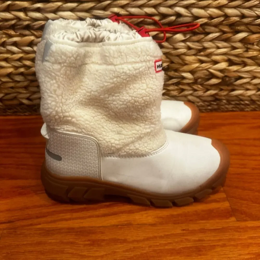 Hunter Wanderer Sherpa Pull On Ankle Boot sz 3 (UK 2) Snow Boots